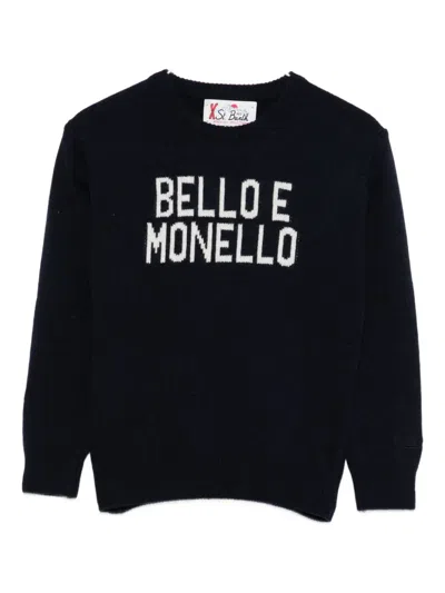 Mc2 Saint Barth Kids' Bello E Monello Sweater In Black