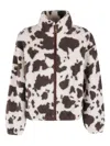 Mc2 Saint Barth Bercy Cow Skin-print Jacket In White