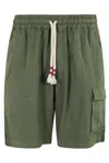 Mc2 Saint Barth Logo-patch Bermuda Shorts In Military