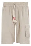 Mc2 Saint Barth Bermuda Chinos With Side Pocket In Neutrals