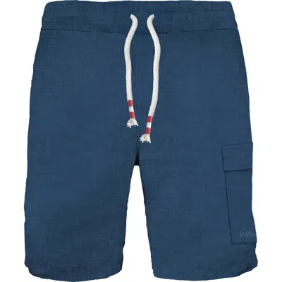 Mc2 Saint Barth Bermuda Man  - Marseille Linen 60 Marine Blue - N.d.