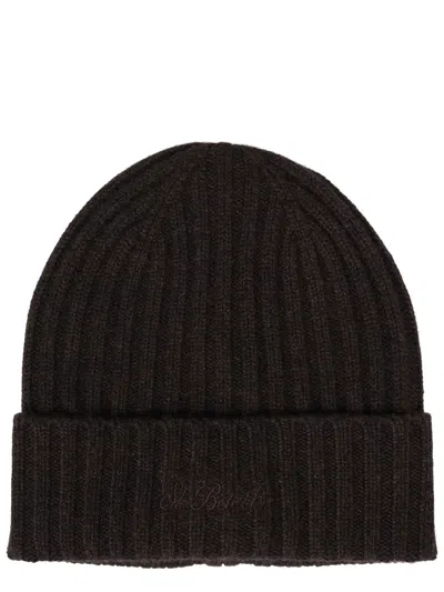 Mc2 Saint Barth Berretto "wengen" Con Logo In Brown