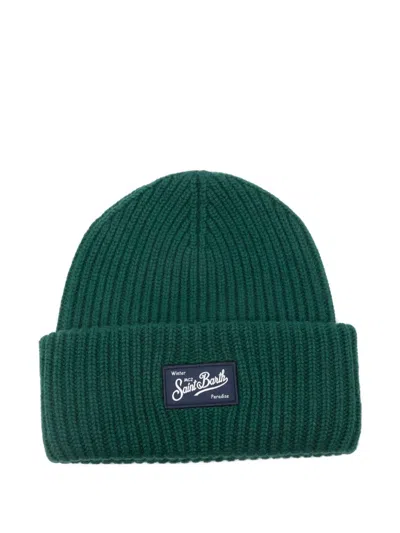 Mc2 Saint Barth Kids' Berry Jr. Beanie Hat In Green