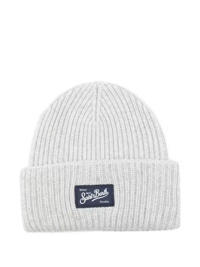 Mc2 Saint Barth Kids' Berry Jr. Beanie Hat In Neutral