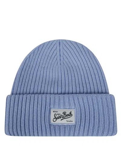 Mc2 Saint Barth Berry Jr Mini Knit Cap In Blue
