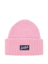 Mc2 Saint Barth Berry Jr Ribbed Beanie Hat In Pink