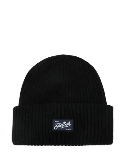 Mc2 Saint Barth "berry" Knitted Hat Accessories In Black