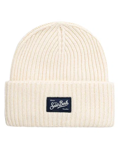 Mc2 Saint Barth "berry" Knitted Hat In White