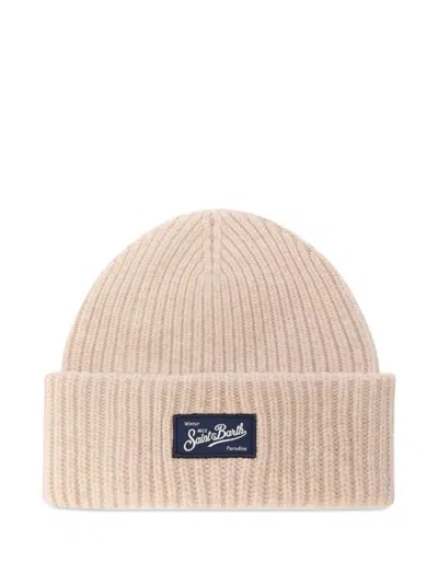 Mc2 Saint Barth Berry Ribbed Beanie In Neutral