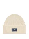 Mc2 Saint Barth Berry Ribbed Beanie In Neutral