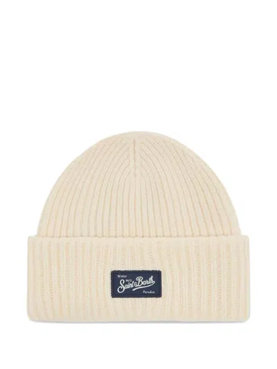 Mc2 Saint Barth Berry Ribbed Beanie In Neutral