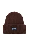 Mc2 Saint Barth Berry Ribbed Patch Hat In Brown