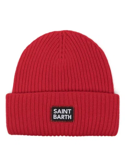 MC2 SAINT BARTH BERRY KNITTED CAP,BERRY.01435G SB 41 RED