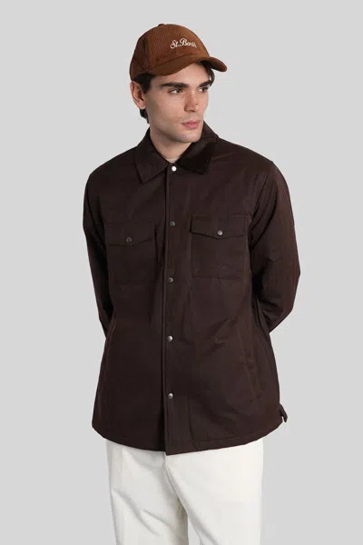 Mc2 Saint Barth Bexley Wax Casual Jacket In Brown