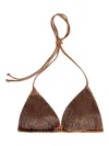 Mc2 Saint Barth Woman Triangle Top Swimsuit Annabelle With Rhinestones