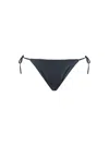 Mc2 Saint Barth Logo-print Adjustable Drawstring Bikini Bottom In Blue