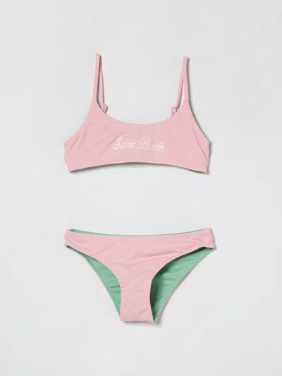 Mc2 Saint Barth Kids'  Bikini Swimsuit In Burgundy