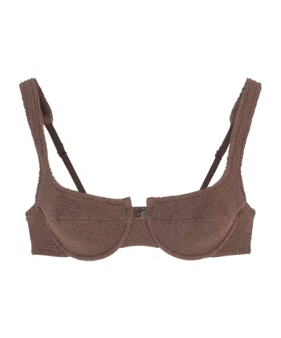 Mc2 Saint Barth Bikini Top In Brown