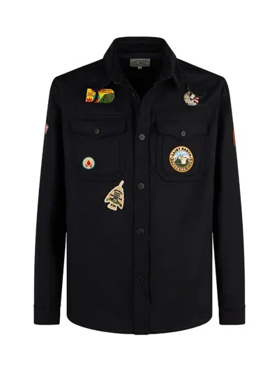 MC2 SAINT BARTH BLACK BUTTON-UP SHIRT JACKET