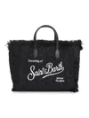Mc2 Saint Barth Black Colette Wool Braid Handbag