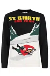Mc2 Saint Barth Heron C Knitwear In Black Multicolor Wool In Black
