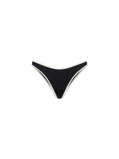 Mc2 Saint Barth Black Lycra Naomi String Brazilian Bikini Bottom