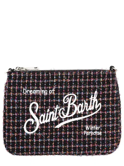 Mc2 Saint Barth Black Polyester Shoulder Bag In Multi