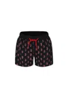 Mc2 Saint Barth Milan-print Swim Shorts In Black