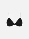 Mc2 Saint Barth Black Tulle Triangle Top Brooke In Black