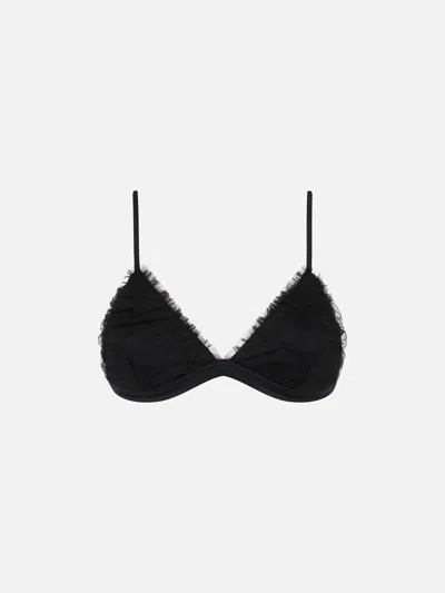 Mc2 Saint Barth Black Tulle Triangle Top Brooke