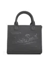 Mc2 Saint Barth Black Vanity Bag Midi Handbag In Black