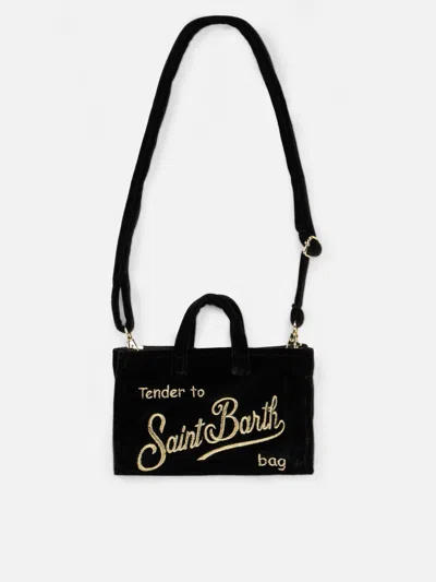 Mc2 Saint Barth Black Velvet Phone Holder Micro Bag