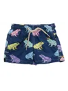 Mc2 Saint Barth Frog-print Swim Shorts In Multi