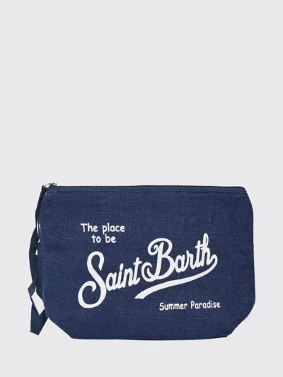 Mc2 Saint Barth Mini Bag  Woman Color Navy In White