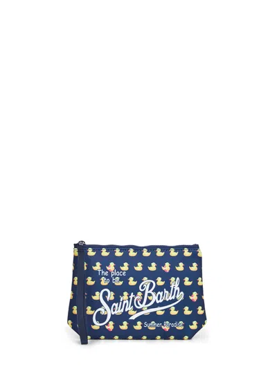 Mc2 Saint Barth Blue Aline Duck-print Clutch Bag