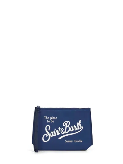 Mc2 Saint Barth Blue Aline Printed Clutch Bag