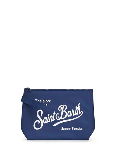Mc2 Saint Barth Blue Aline Printed Clutch Bag