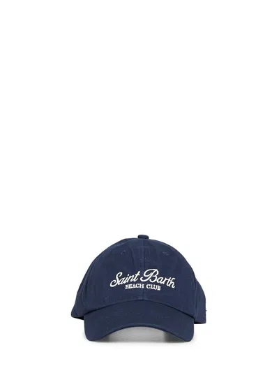 Mc2 Saint Barth Blue Cotton Embroidered Logo Baseball Cap