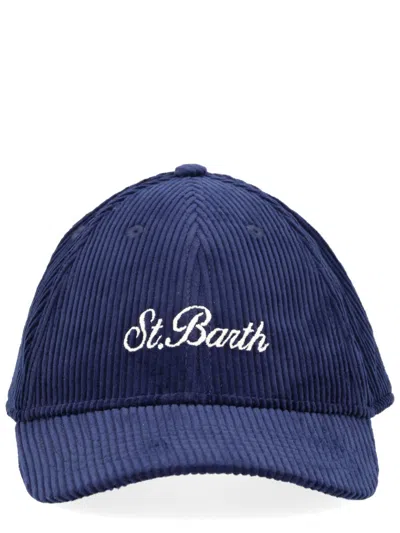 Mc2 Saint Barth Blue Cotton Hat In Red