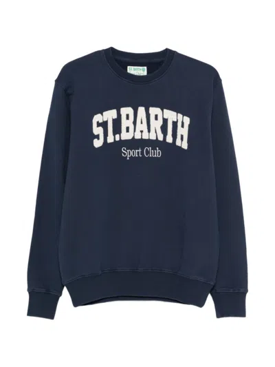 Mc2 Saint Barth Blue Cotton Regular Fit Sweatshirt