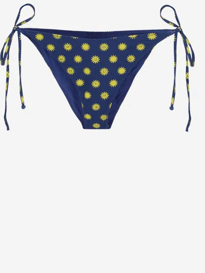 Mc2 Saint Barth Blue Graphic Print Bikini Bottom