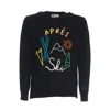 Mc2 Saint Barth Heron Sweater Round-neck Sweater In Black