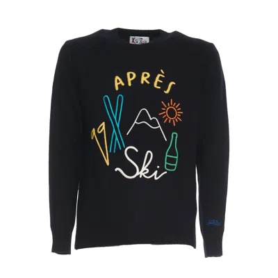 Mc2 Saint Barth Heron Sweater Round-neck Sweater In Blue