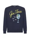 Mc2 Saint Barth Blue Heron Embroidered Sweater In Blue