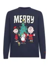 Mc2 Saint Barth Christmas-embroidered Sweater In Blue