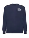 Mc2 Saint Barth Embroidery Long-sleeved Sweater In Blue