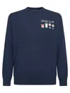 Mc2 Saint Barth Drinks-embroidery Sweater In Blue