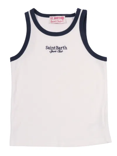 Mc2 Saint Barth Blue Jr Rib Sb Sport Club 0161 Emb In White