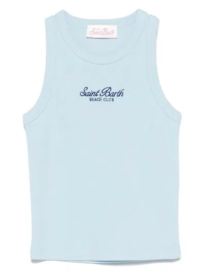 Mc2 Saint Barth Kids' Blue Jr Tank Top