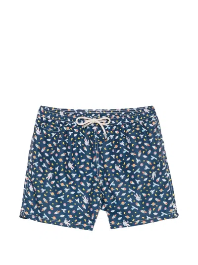 Mc2 Saint Barth Blue Lighting Micro Fantasy Swim Shorts